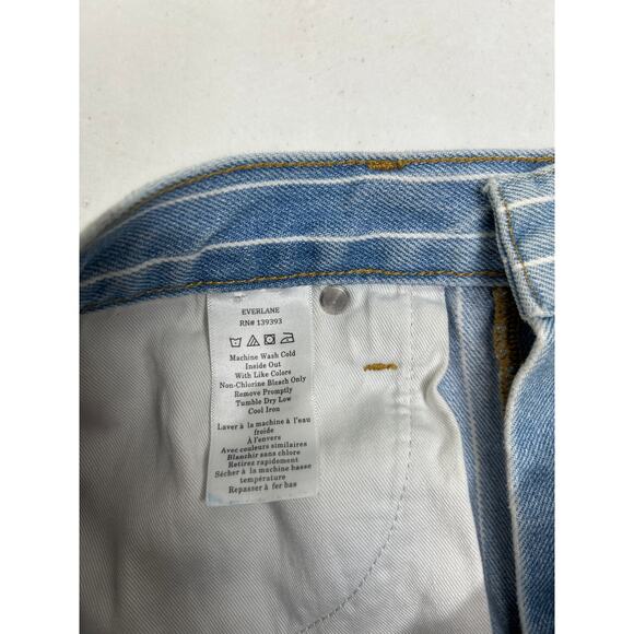 Everlane The 90’s Cheeky Button Fly Ankle Pinstripe Women 29 Crop Jean - Picture 6 of 6